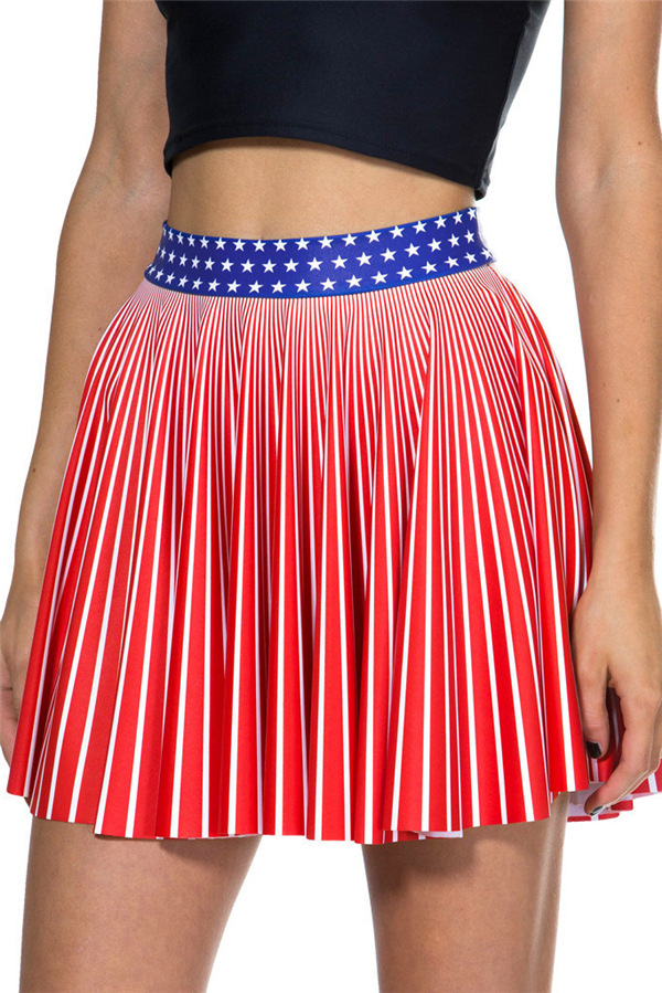 F33099 Star Spangled Cheerleader Skirt